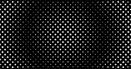 4k black and white tones halftone pop art comic background. Dynamic circles dots fading diagonal over dark backdrop. Modern sport abstract design. Texture of dots pattern. Dotted lined round gradient
