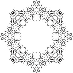 Beautiful flower art and mandala vector design