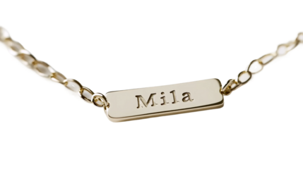 Fine Gold Engraved Necklace