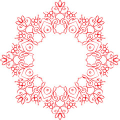 Beautiful flower art and mandala vector design