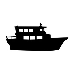Fototapeta premium Riverboat water vessel vector illustration