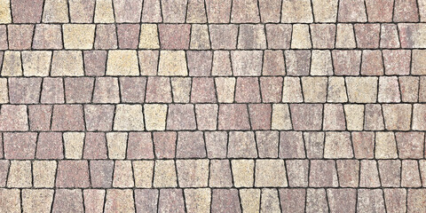 Natural stone paving slabs. Bridge fragment. 