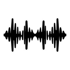 Sound wave audio symbol vector illustration