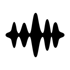 Sound wave audio symbol vector illustration