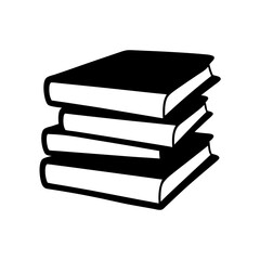 Stack of books education vector illustration