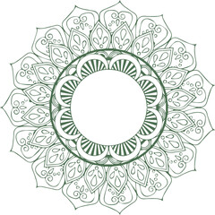 Beautiful flower art and mandala vector design