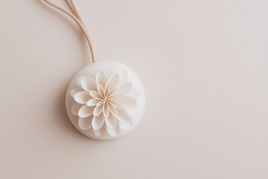 close-up of minimalistic fashion accessory on plain background emphasizing clean lines and simplistic elegance offering
