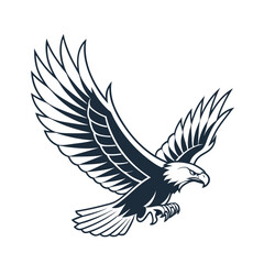 Fototapeta premium Eagle vector art illustrations. Eagle head clipart. Black eagle logo vector.