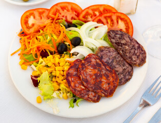 Traditional Catalan assorted sausage and ham