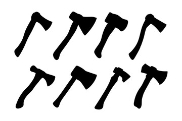 Axe Illustration Black Silhouette Icon Vector Illustration