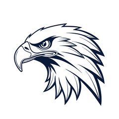 Obraz premium Eagle vector art illustrations. Eagle head vector logo. Eagle clipart set. Black eagle vector.