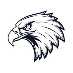 Obraz premium Eagle vector art illustrations. Eagle head vector logo. Eagle clipart set. Black eagle vector.