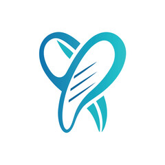 Dental DNA Logo with Spiral Tooth Concept