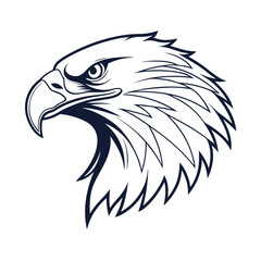 Obraz premium Eagle vector art illustrations. Eagle head vector logo. Eagle clipart set. Black eagle vector.