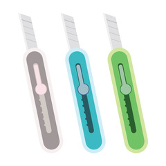 Set of colorful digital thermometers in pink, blue, and green isolated on white background