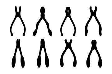 Black Wishbone Silhouette Icon Vector Illustration