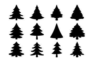 Obraz premium Christmas tree with distinct branches vector illustration