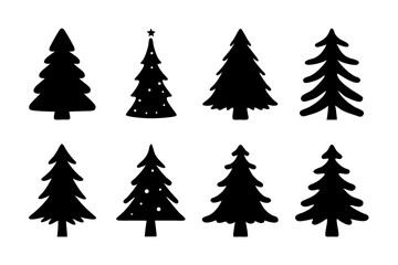 Christmas tree with distinct branches vector illustration