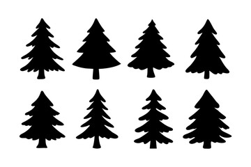 Christmas tree with distinct branches vector illustration