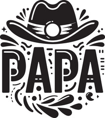 Papa Typography Father's Day Design