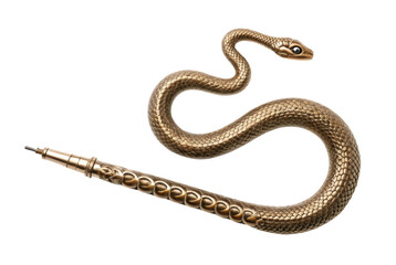 Obraz premium PNG Intricately detailed golden snake-shaped musical instrument