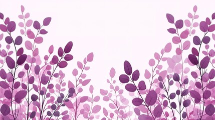 Delicate, purple floral border on a light background.