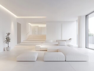 Modern Interior Design Featuring A White Minimalist Concept