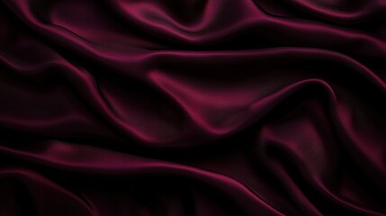 Rich burgundy silk fabric drapes in elegant folds.