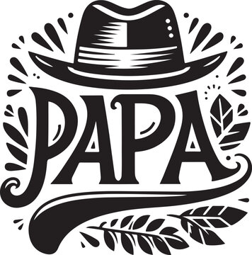 Papa Typography Father's Day Design