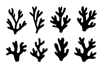 Fototapeta premium Reminiscent of Coral or Underwater Plants Vector Illustration