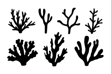 Reminiscent of Coral or Underwater Plants Vector Illustration