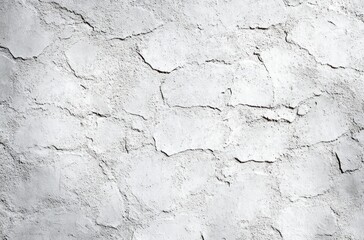 Fototapeta premium close-up texture of a cracked and peeling white plaster wall showing weathered rough surface