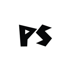 PS monogram logo design letter text name symbol monochrome logotype alphabet character simple logo