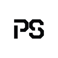 PS monogram logo design letter text name symbol monochrome logotype alphabet character simple logo