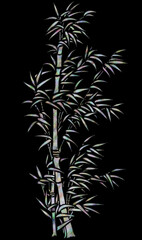 대나무 자개 일러스트 : Bamboo Mother of Pearl Illustration