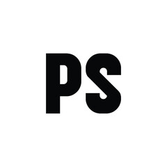 PS monogram logo design letter text name symbol monochrome logotype alphabet character simple logo