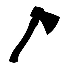 Axe Illustration Black Silhouette Icon Vector Illustration