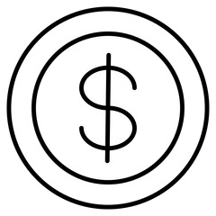 Coin Icon Outline