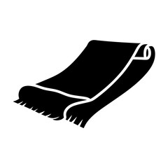 Black Simple Illustration of a Carpet Icon Isolated vector illustration