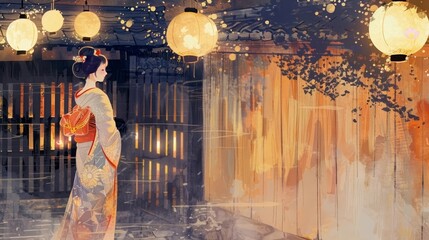 舞妓,京都,夜の京都,花街,着物,日本の文化,伝統文化,日本,歴史的,