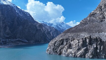 Attabad Lake, Hunza Lake, Gilgit-Baltistan, Pakistan.