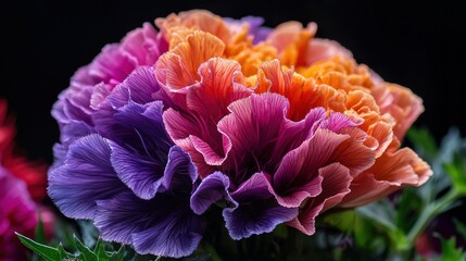 Obraz premium Colorful floral bloom nature close-up photography garden macro view beauty and vibrancy