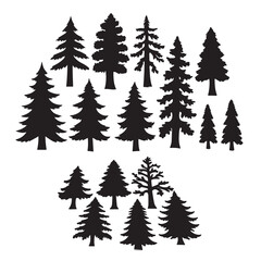 Obraz premium tree silhouettes Illustration collection