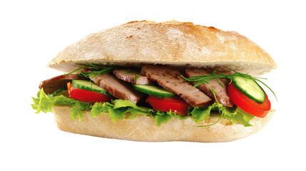 a sandwich with meat