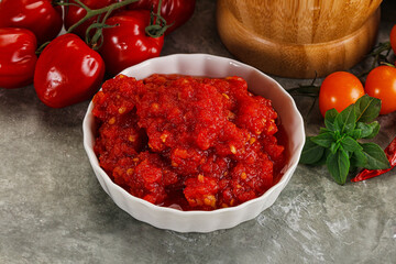 Fresh tomato puree pasta sauce