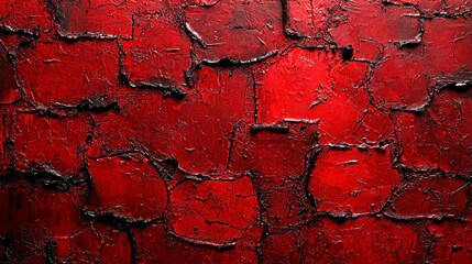 Obraz premium Dark Red Grunge Texture with Moody and Artistic Design Elements