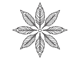 Griffin Feather line art vector illustration