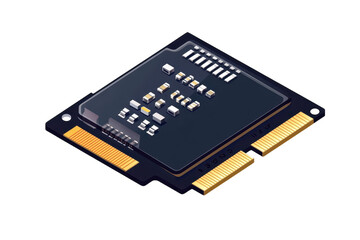 Peering into the heart of digital innovation A marvel of micro engineering shaping our modern on transparent background