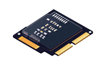 Peering into the heart of digital innovation A marvel of micro engineering shaping our modern on transparent background