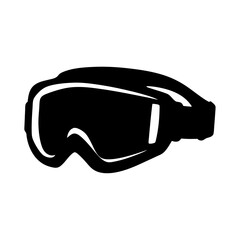ski goggles black silhouette vector illustration